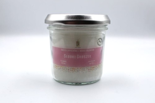 SŁODKI GROSZEK – Średnia świeca sojowa w słoiku