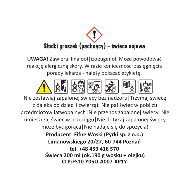 SŁODKI GROSZEK – Duża świeca sojowa w słoiku