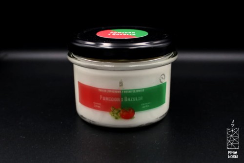 POMIDOR I BAZYLIA  – Duża świeca sojowa w słoiku