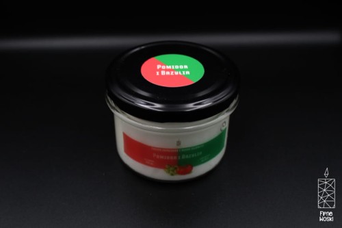 POMIDOR I BAZYLIA  – Duża świeca sojowa w słoiku