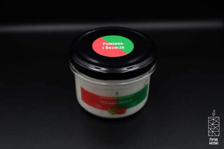 POMIDOR I BAZYLIA  – Duża świeca sojowa w słoiku