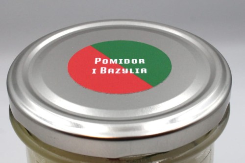 POMIDOR I BAZYLIA  – Bardzo duża świeca sojowa w słoiku