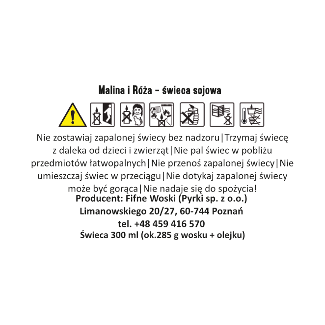 MALINA I RÓŻA – Bardzo duża świeca sojowa w słoiku