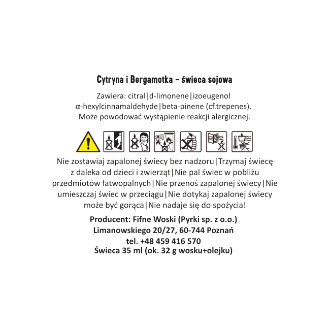 CYTRYNA I BERGAMOTKA – Mała świeca sojowa w słoiku