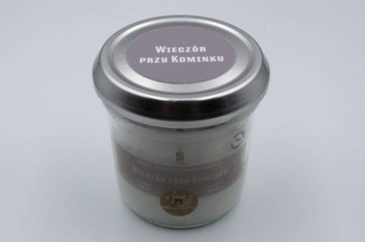 WIECZÓR PRZY KOMINKU – Średnia świeca sojowa w słoiku