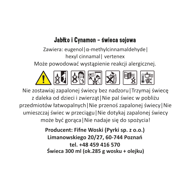 JABŁKO I CYNAMON – Bardzo duża świeca sojowa w słoiku