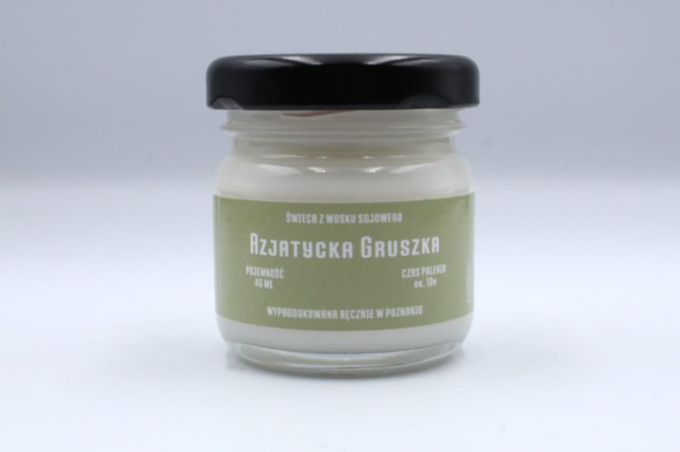 AZJATYCKA GRUSZKA – Mała świeca sojowa w słoiku