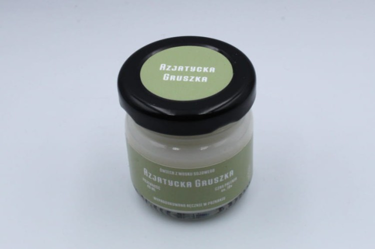 AZJATYCKA GRUSZKA – Mała świeca sojowa w słoiku