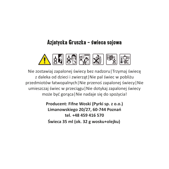 AZJATYCKA GRUSZKA – Mała świeca sojowa w słoiku