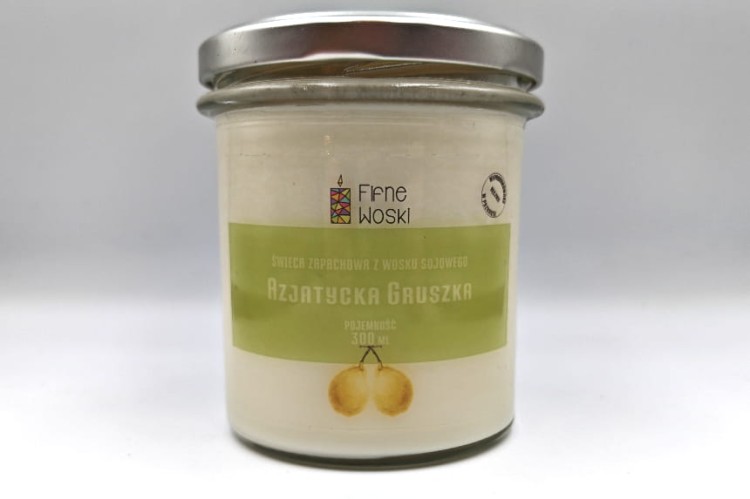 AZJATYCKA GRUSZKA – Bardzo duża świeca sojowa w słoiku