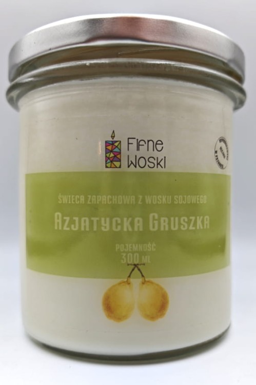 AZJATYCKA GRUSZKA – Bardzo duża świeca sojowa w słoiku