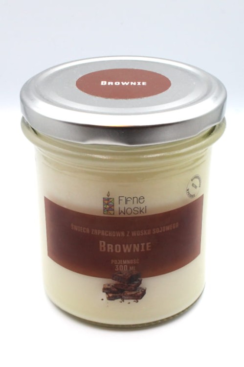 BROWNIE – Bardzo duża świeca sojowa w słoiku