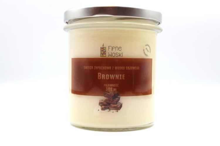 BROWNIE – Bardzo duża świeca sojowa w słoiku