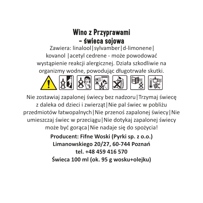 WINO Z PRZYPRAWAMI – Średnia świeca sojowa w słoiku
