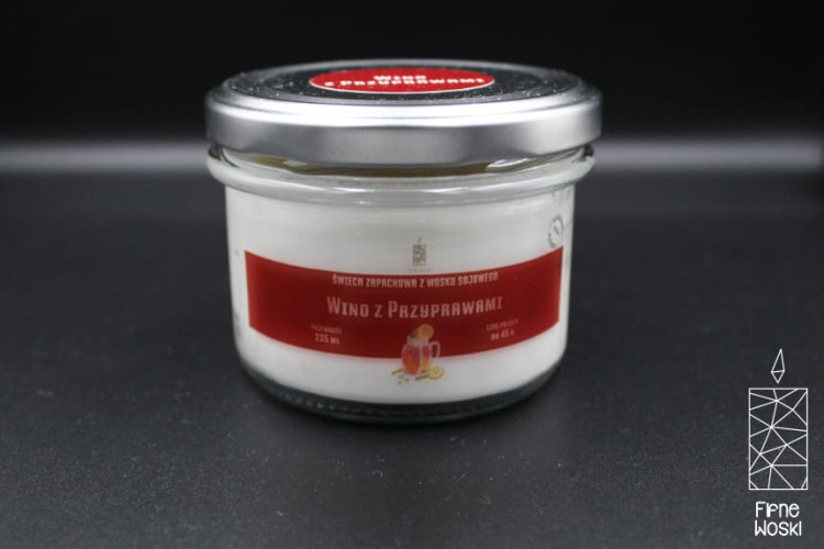 WINO Z PRZYPRAWAMI – Duża świeca sojowa w słoiku