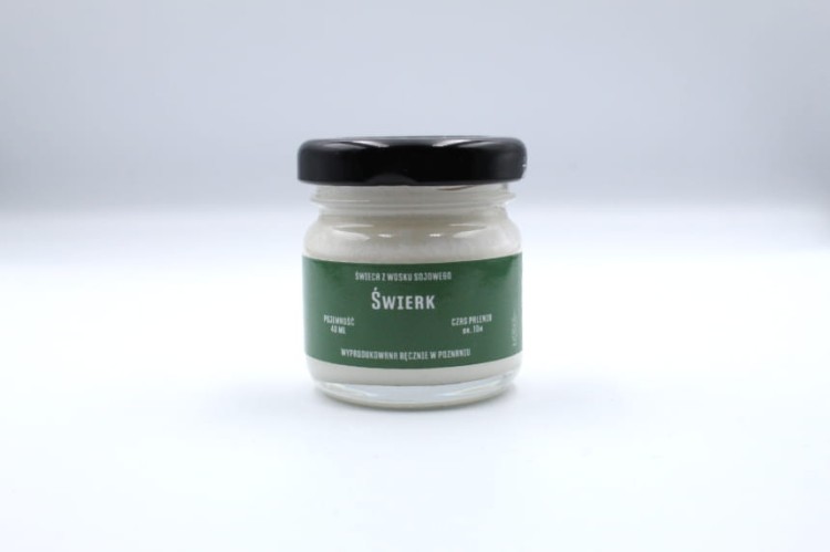 ŚWIERK – Mała świeca sojowa w słoiku