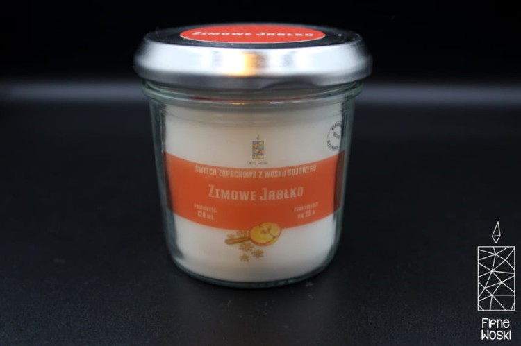 ZIMOWE JABŁKO – Średnia świeca sojowa w słoiku