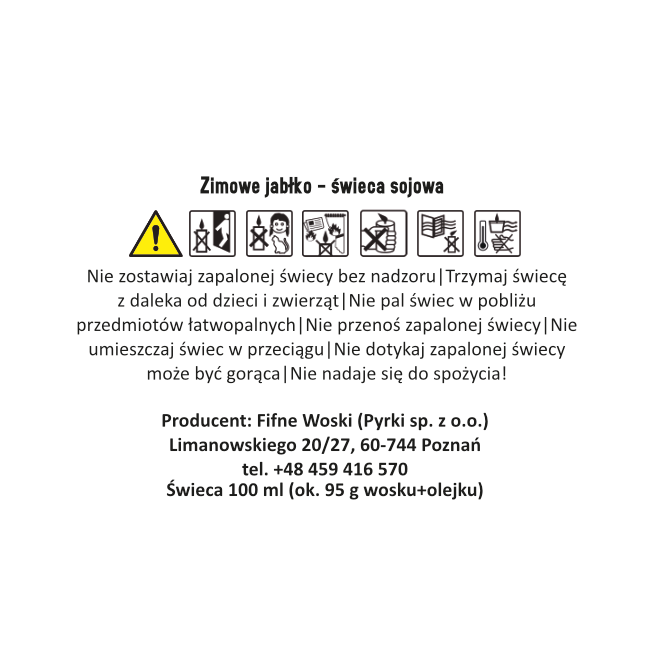 ZIMOWE JABŁKO – Średnia świeca sojowa w słoiku