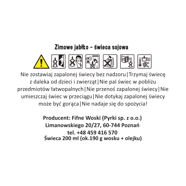 ZIMOWE JABŁKO – Duża świeca sojowa w słoiku