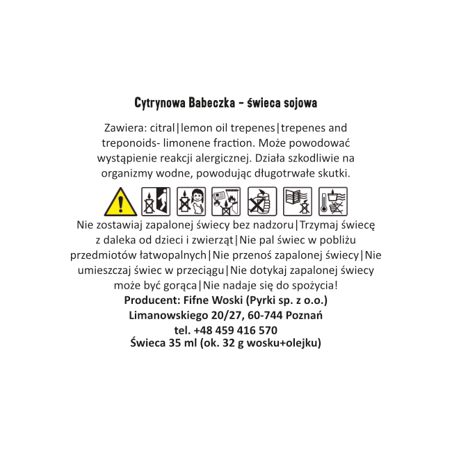 CYTRYNOWA BABECZKA – Mała świeca sojowa w słoiku