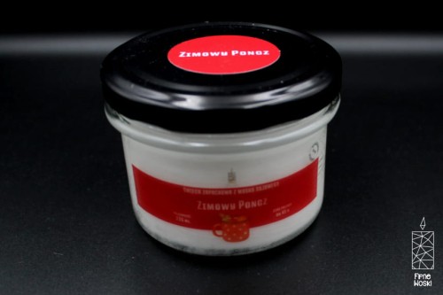 ZIMOWY PONCZ  – Duża świeca sojowa w słoiku