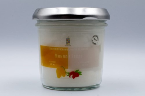 MANGO I LICZI – Średnia świeca sojowa w słoiku