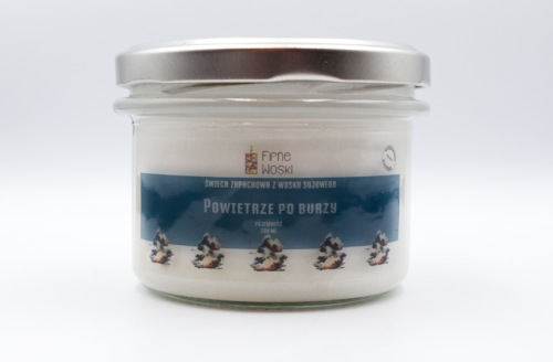 POWIETRZE PO BURZY – Duża świeca sojowa w słoiku