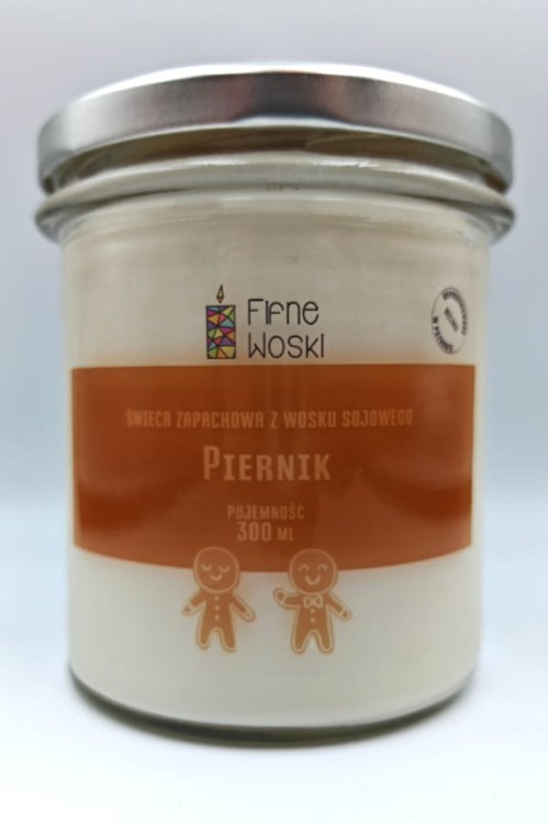 PIERNIK – Bardzo duża świeca sojowa w słoiku