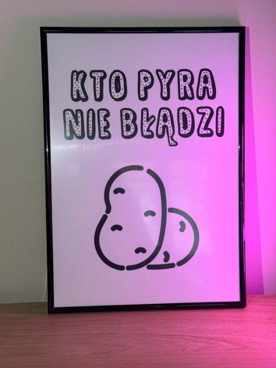 Plakat kto pyra nie błądzi A3