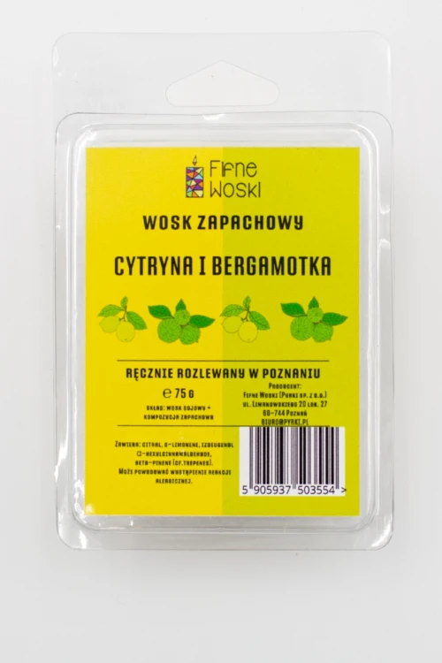 wosk zapachowy - cytryna i bergamotka